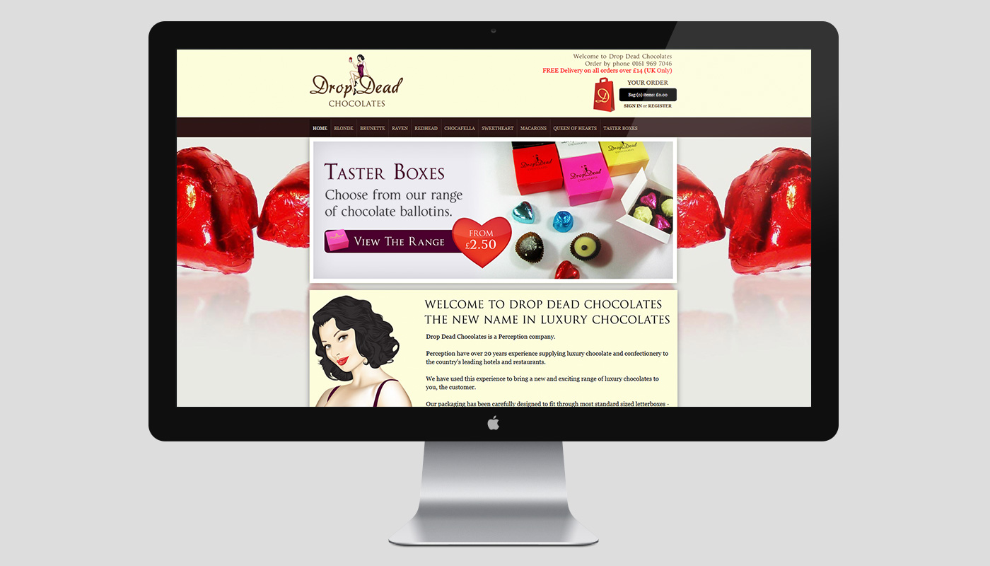 Website on desktop